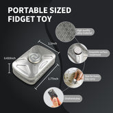 Vortex Fidget Toys Adults,2-in-1 Fidget Spinner & Fidget Slider, Infinite Metal Magnetic Fidget Toy, Stress Relief Desk Toy for Anxiety, ADHD, Gifts for Adults (Silver)
